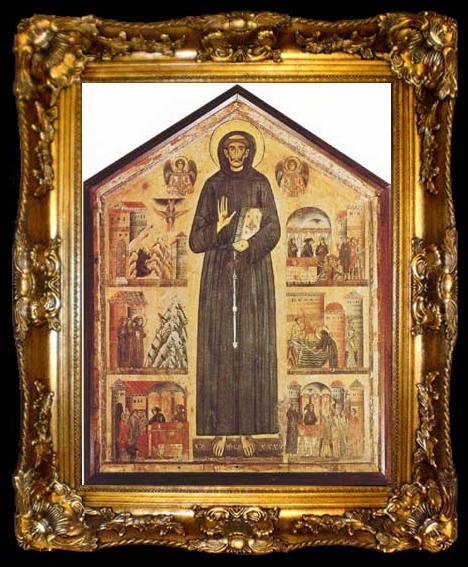 framed  BERLINGHIERI, Bonaventura St Francis and Scenes from his Life (mk08), ta009-2